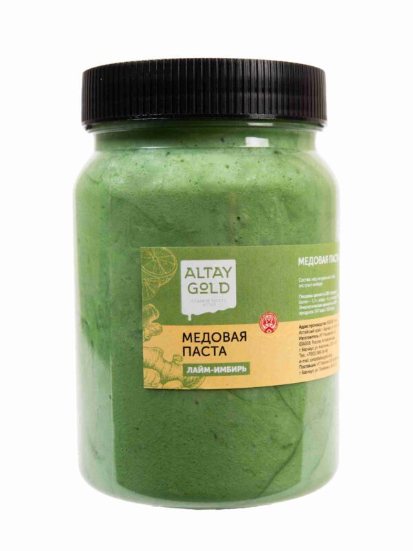 Медовая паста лайм-имбирь, 500 гр: купить по цене 498,00 руб. - Розница